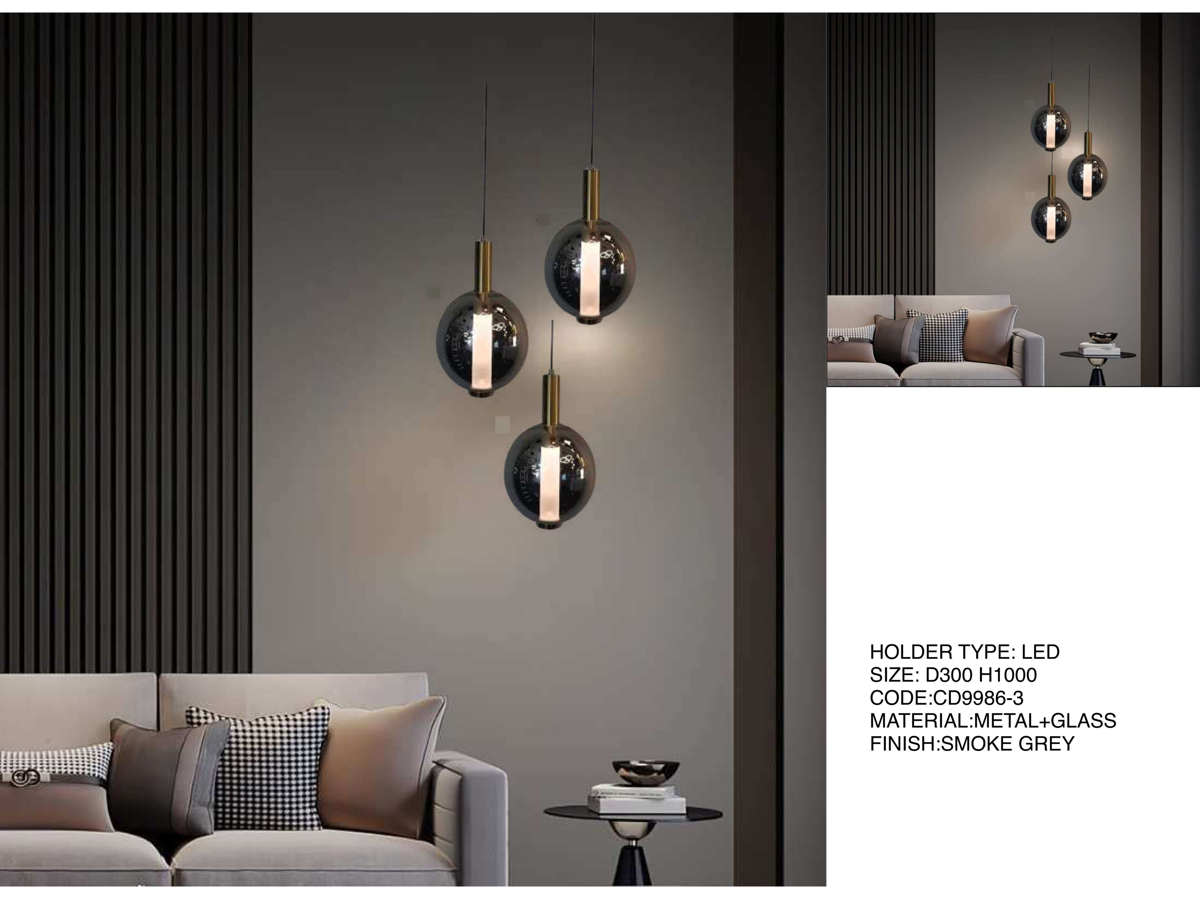 Beyond Lights - Smoke Glass Pendant- LCHL